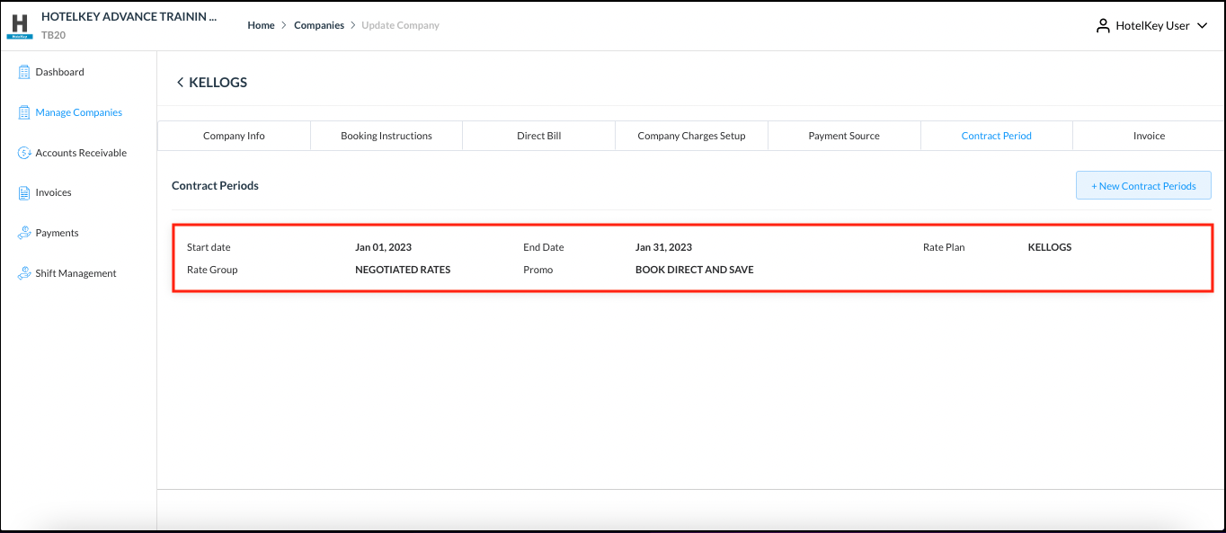 Attach Company Rate Plan and Contract Period