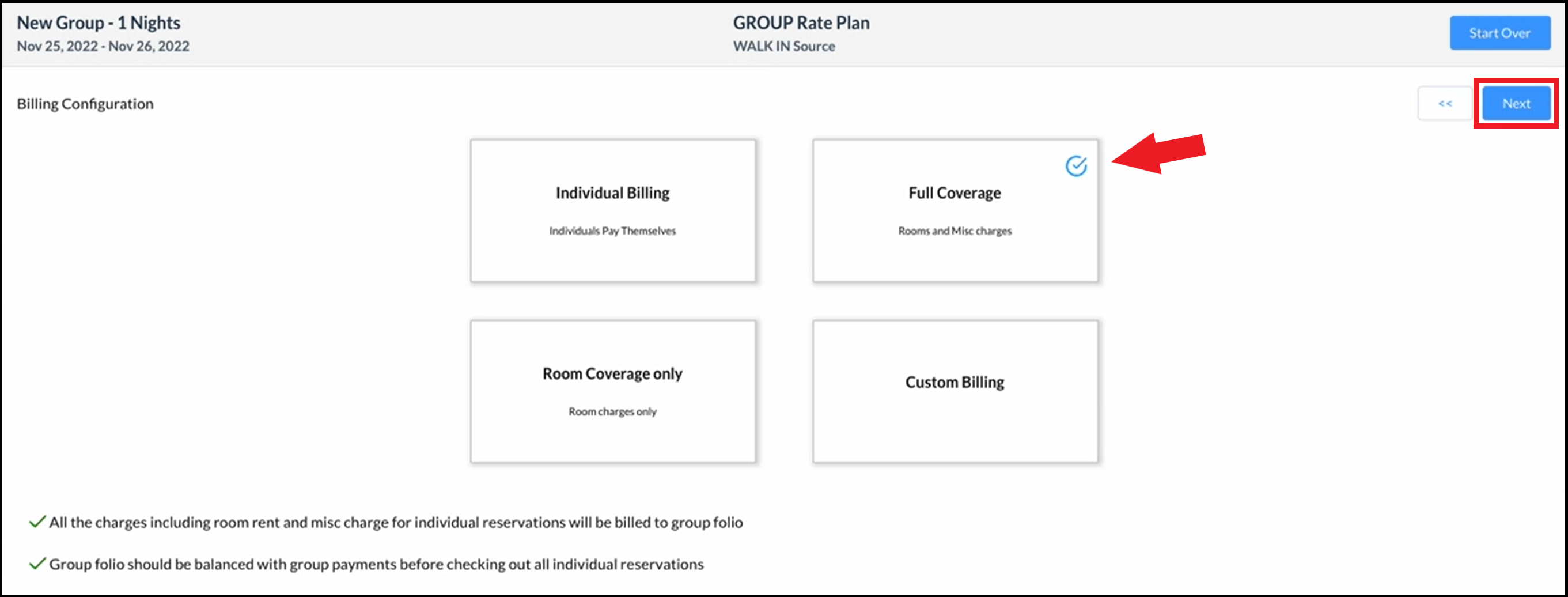 Billing Configuration Panel