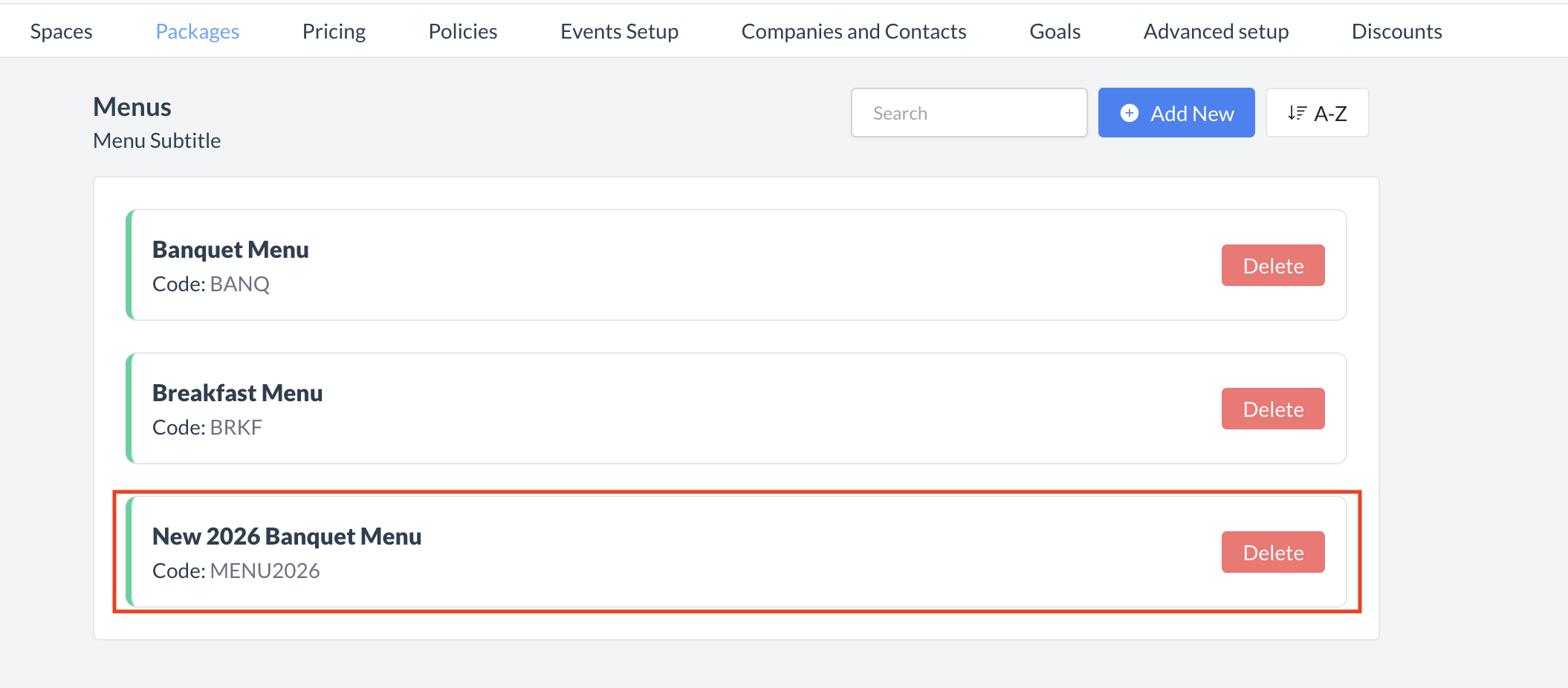 New Banquet Menu Created.png