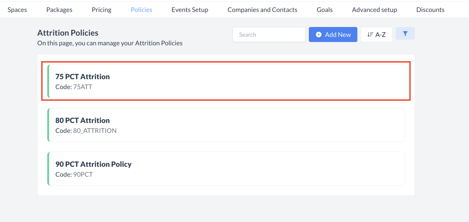 Attrition Policy_Select Policy.png