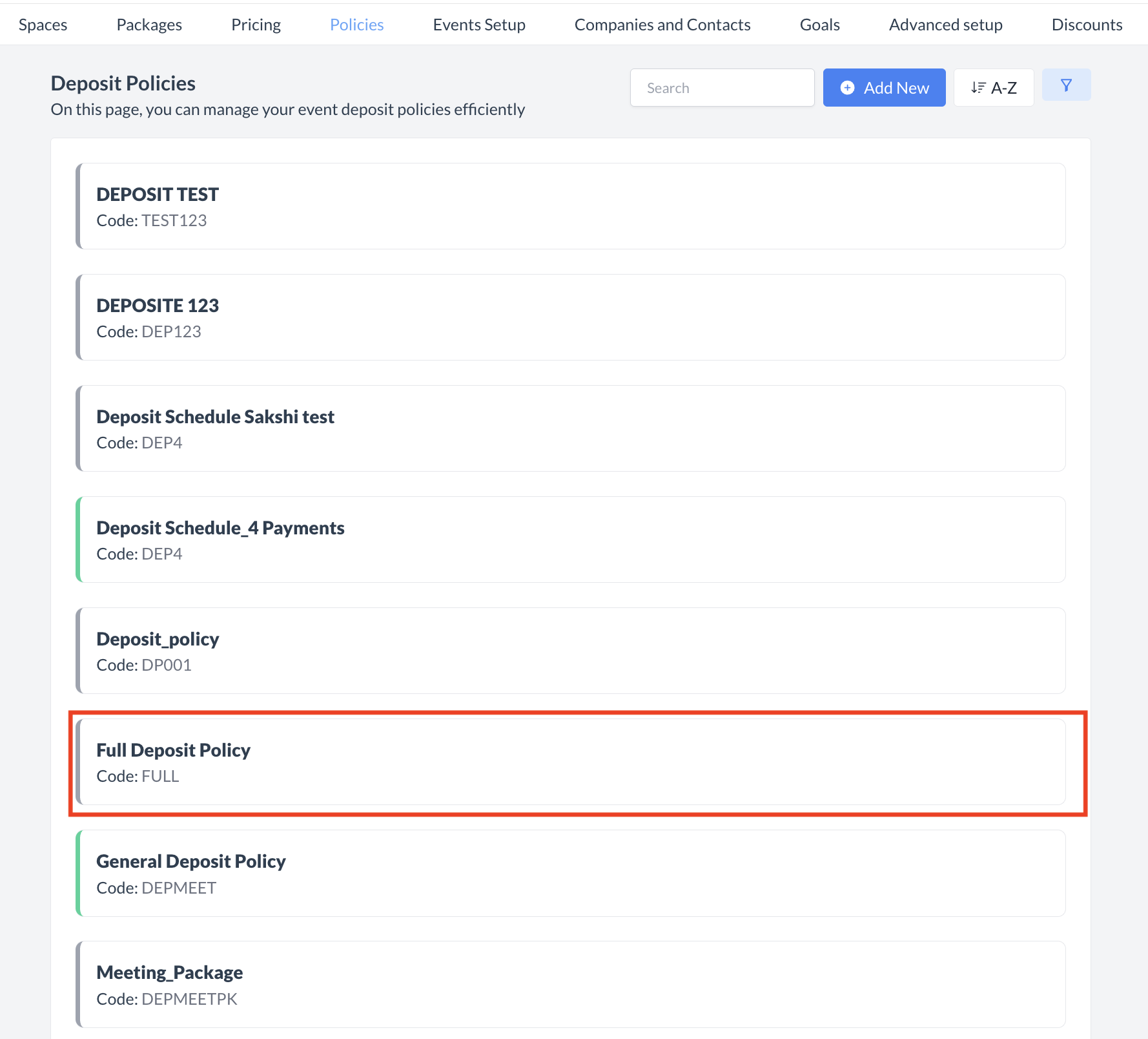 Deposit Policy_Select Inactive Policy.png