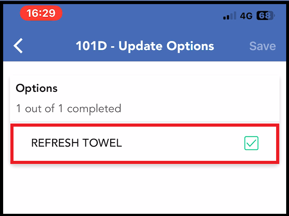Optional Service Complete