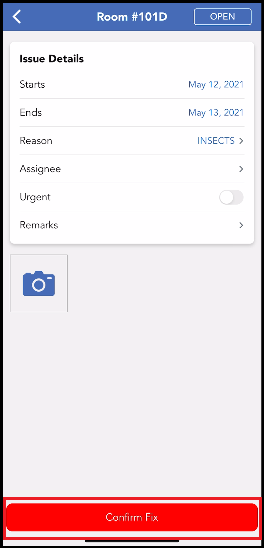 Clear General Maintenance Issue