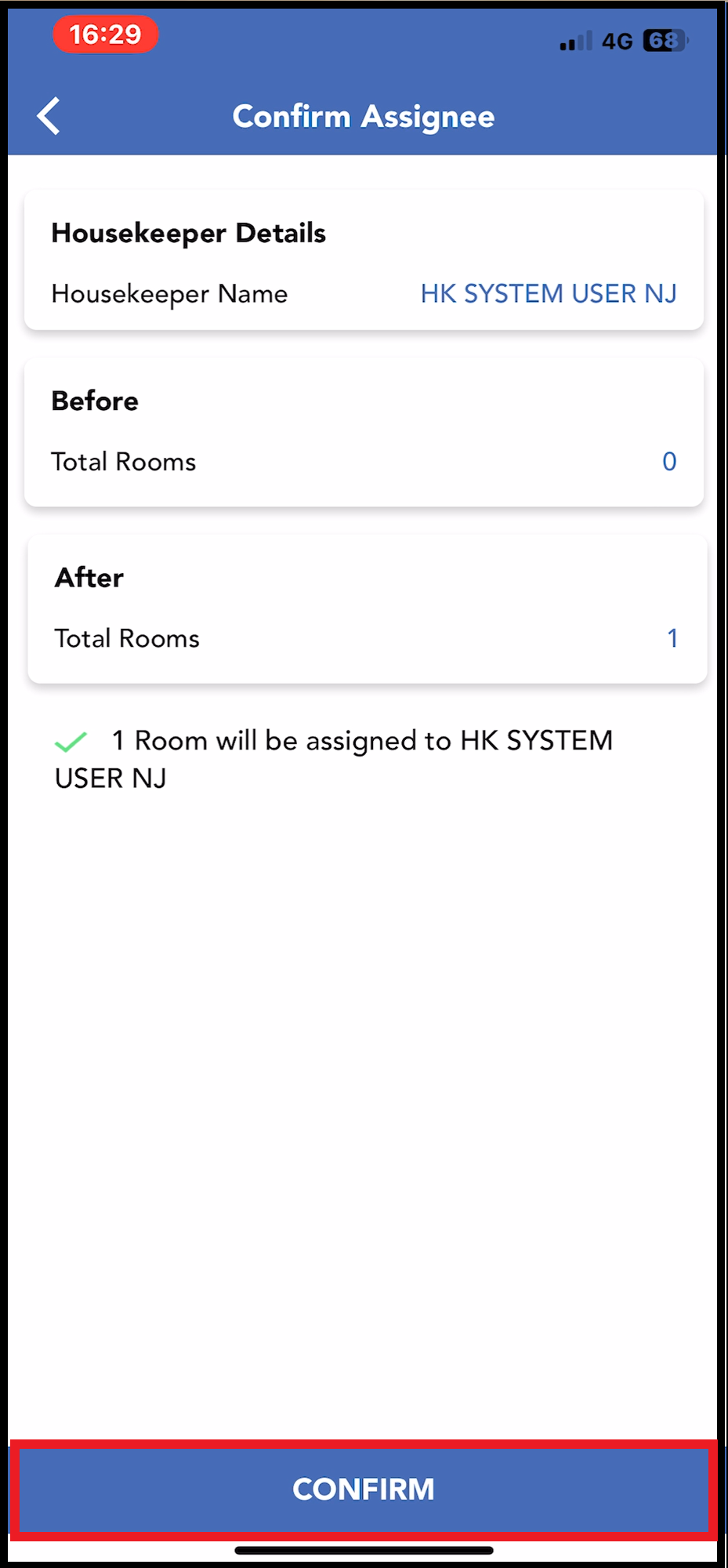 Confirm Assignee