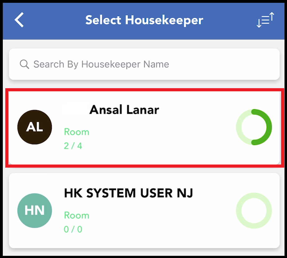 Select Housekeeper Panel
