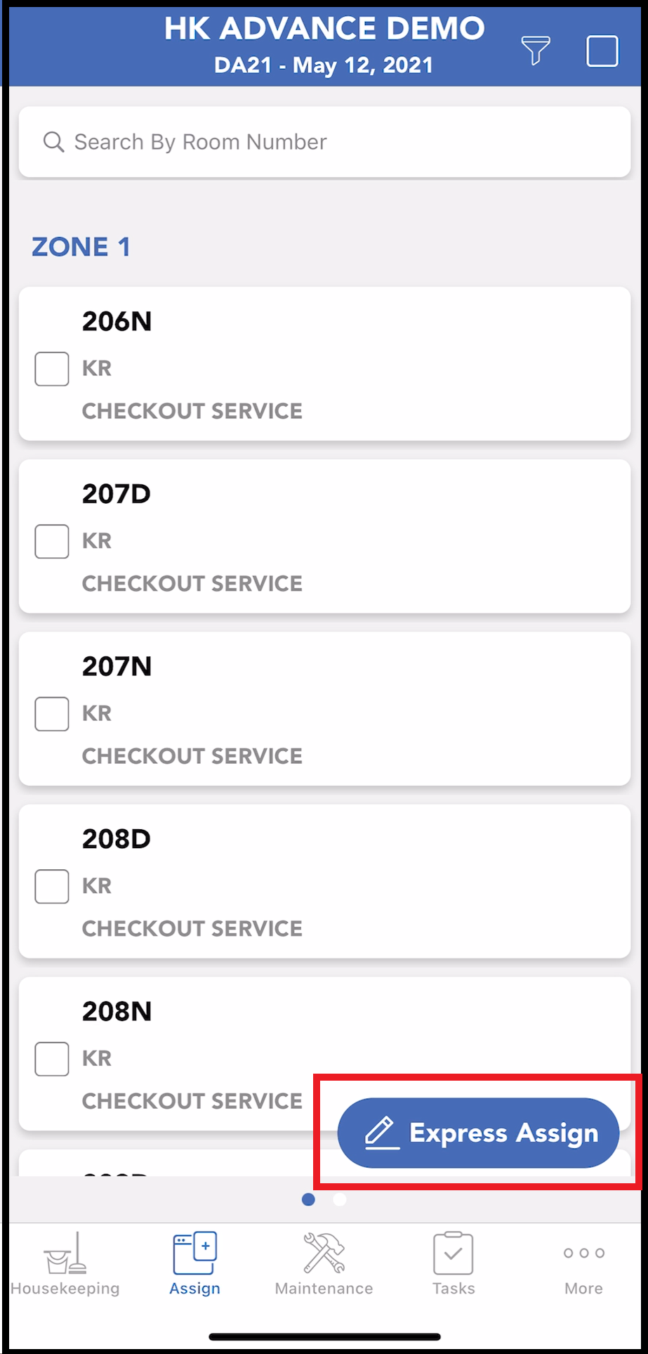 Assign Tab - Express Assign Link