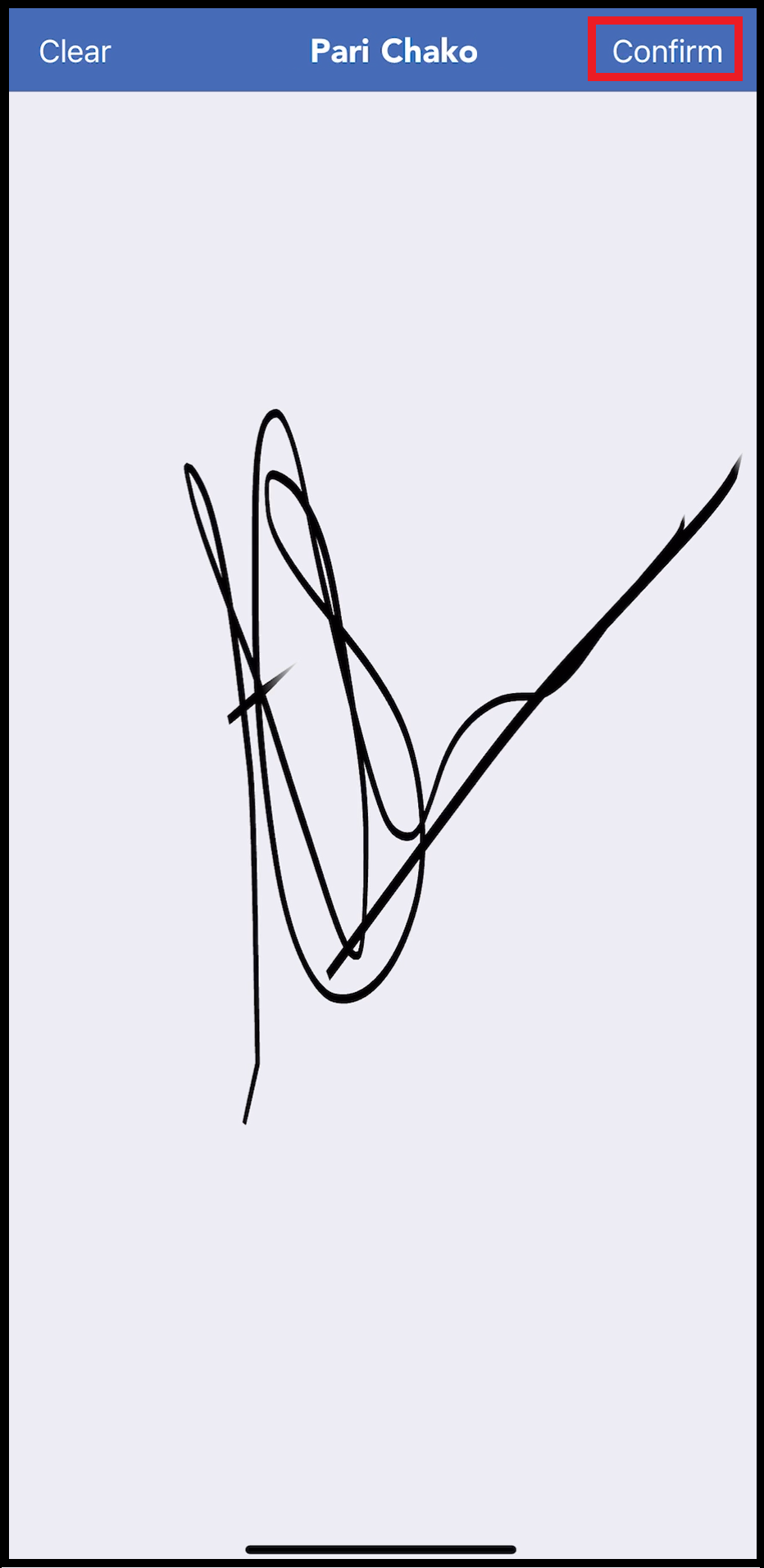 Signature Panel