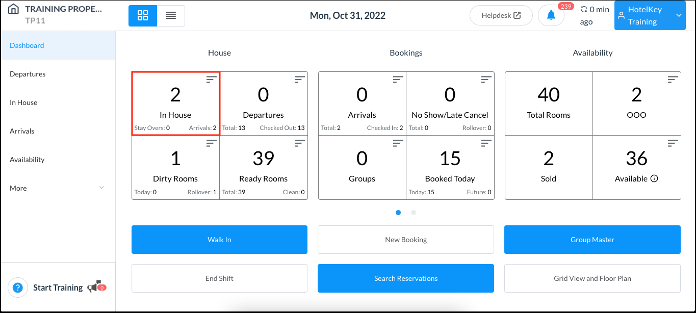 Dashboard - In House Link