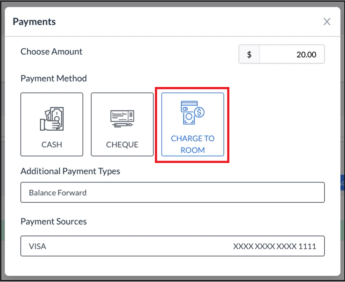Payments Popup