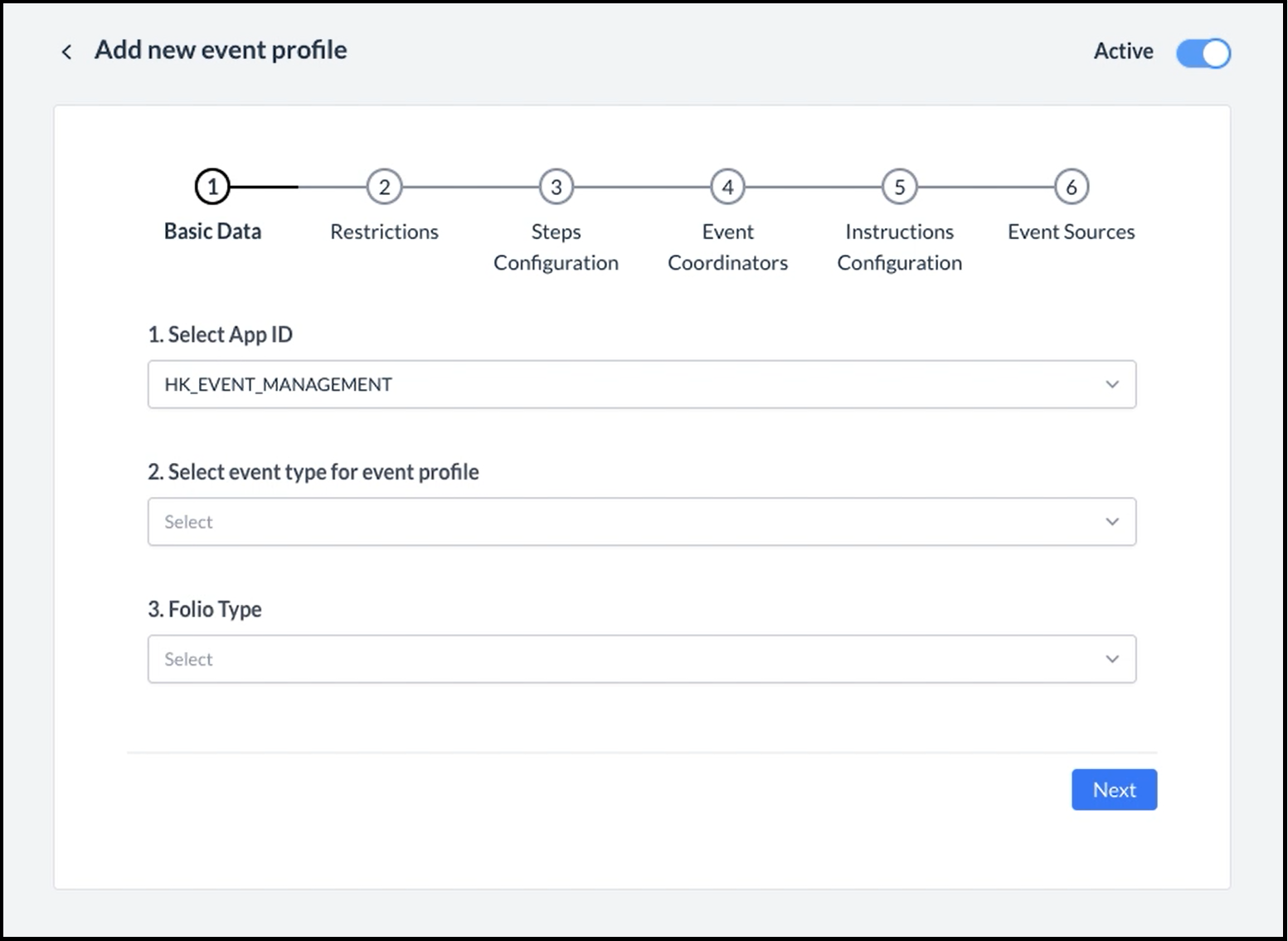 Step 1 - Basic Data, Blank