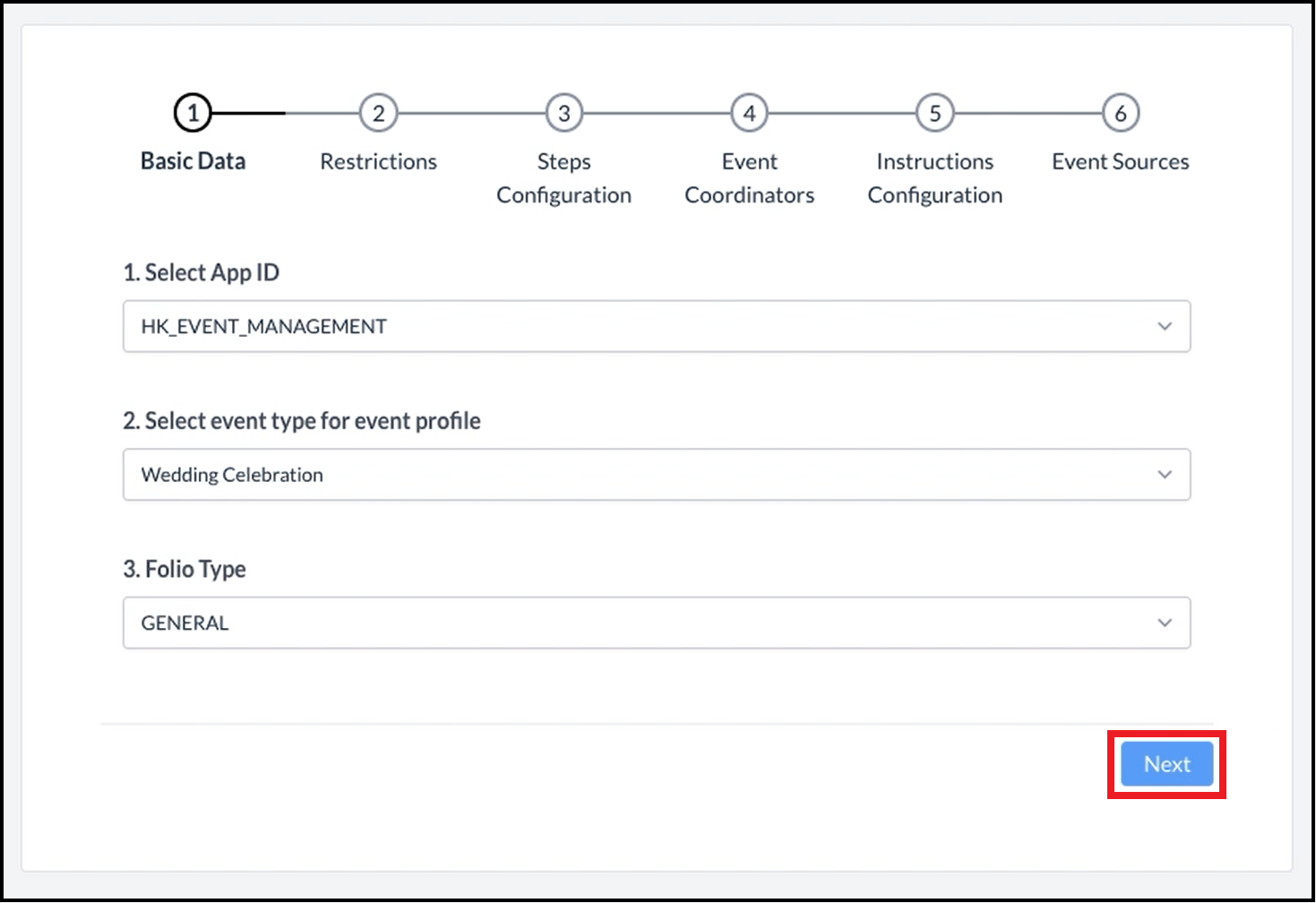 Step 1 - Basic Data, Filled
