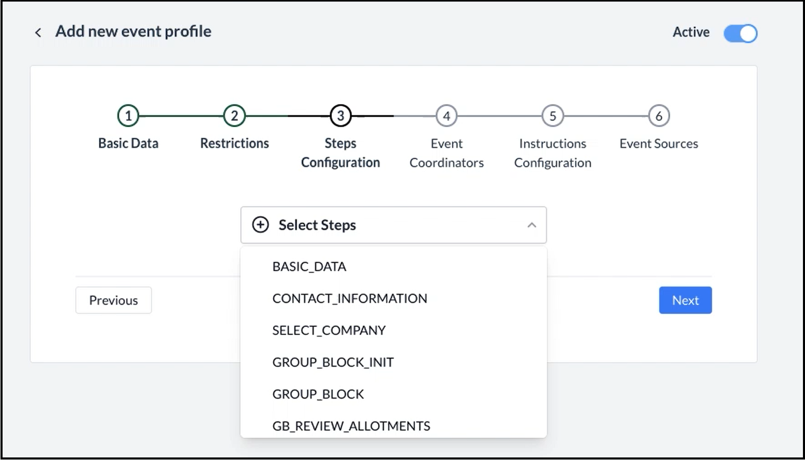 Steps List Expanded
