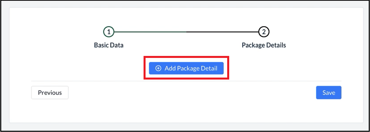 Wizard Step 2, Package Details