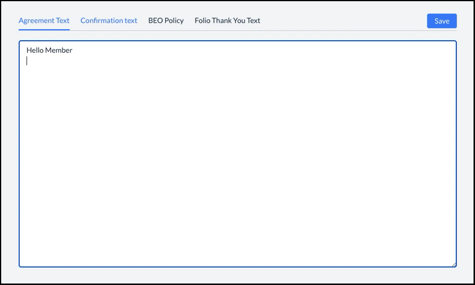 Text Panels Popup - Agreement Text