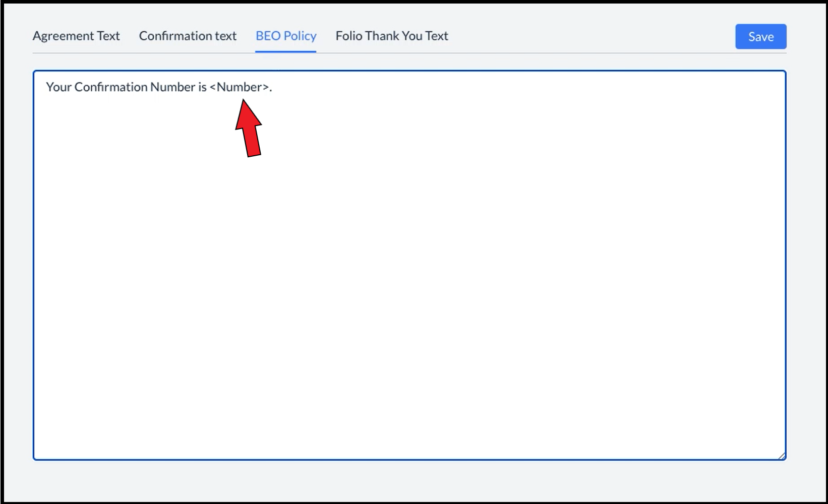 Text Panels Popup - CEO Policy, Dynamic Data Field Example Shown