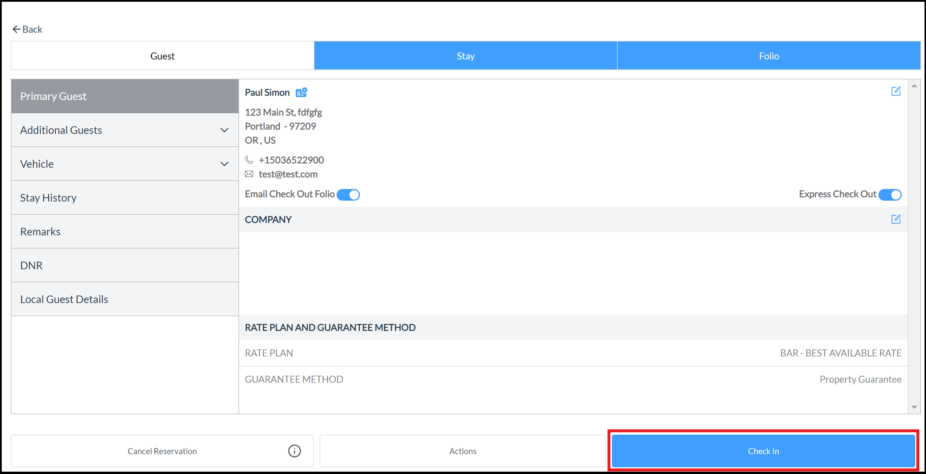 Booking Details Page - Room Number Pre-Assigned