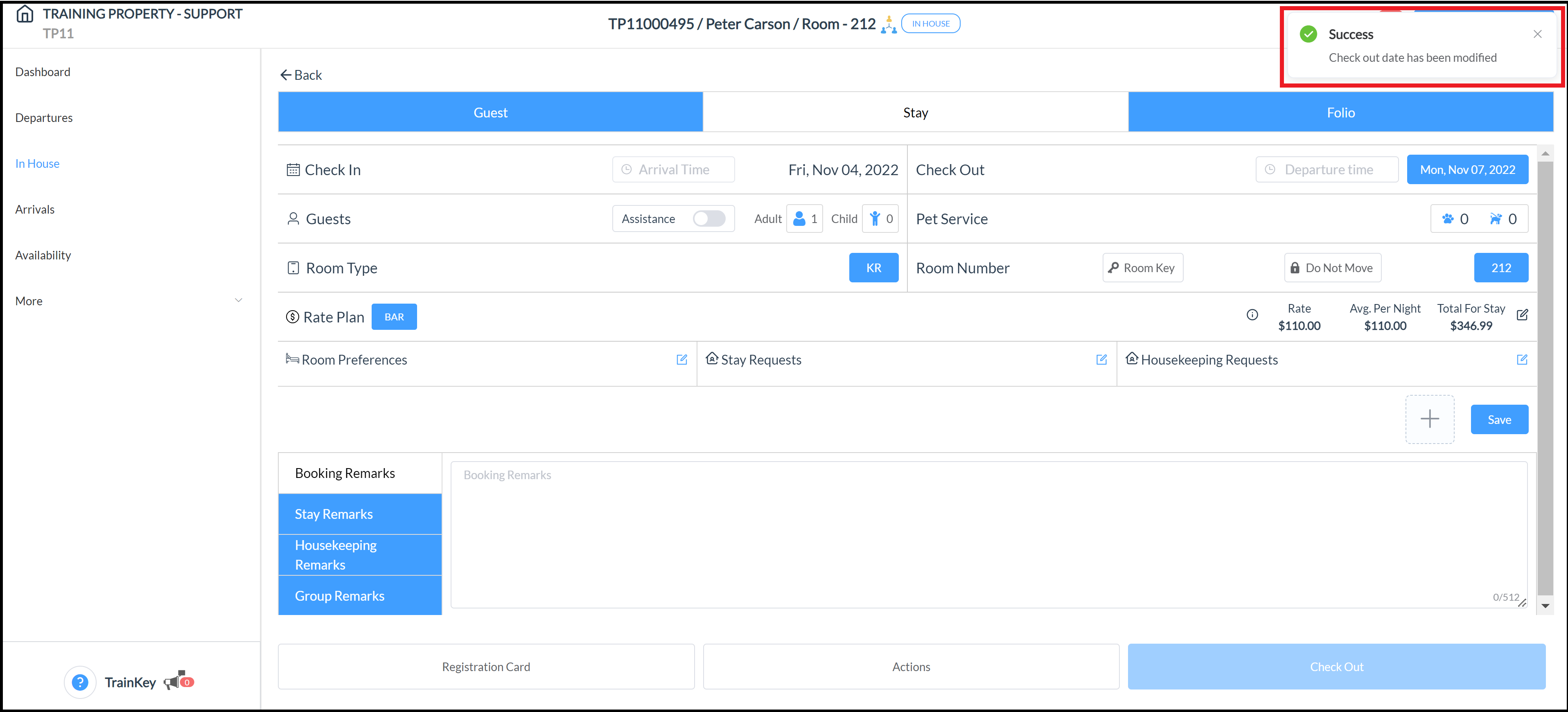 Extend or Shorten a Reservation