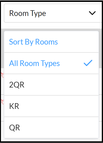 Room Type Dropdown