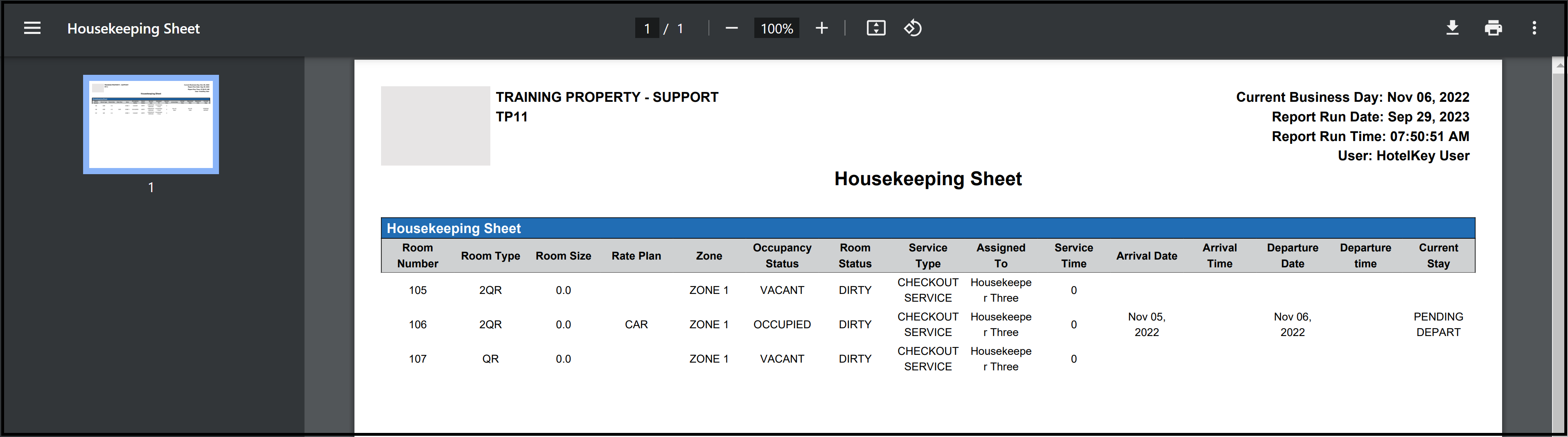 housekeeping home assignment