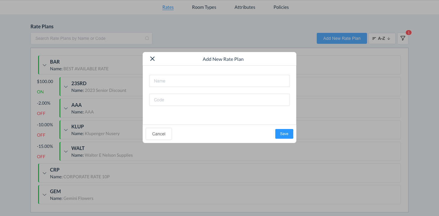 Create a Derived Rate Plan