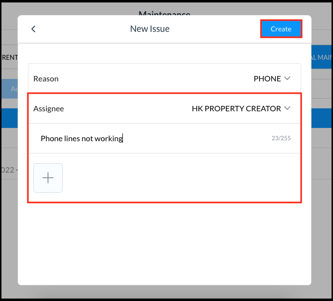 New Issue Popup - Add Assignee, Remarks, Images