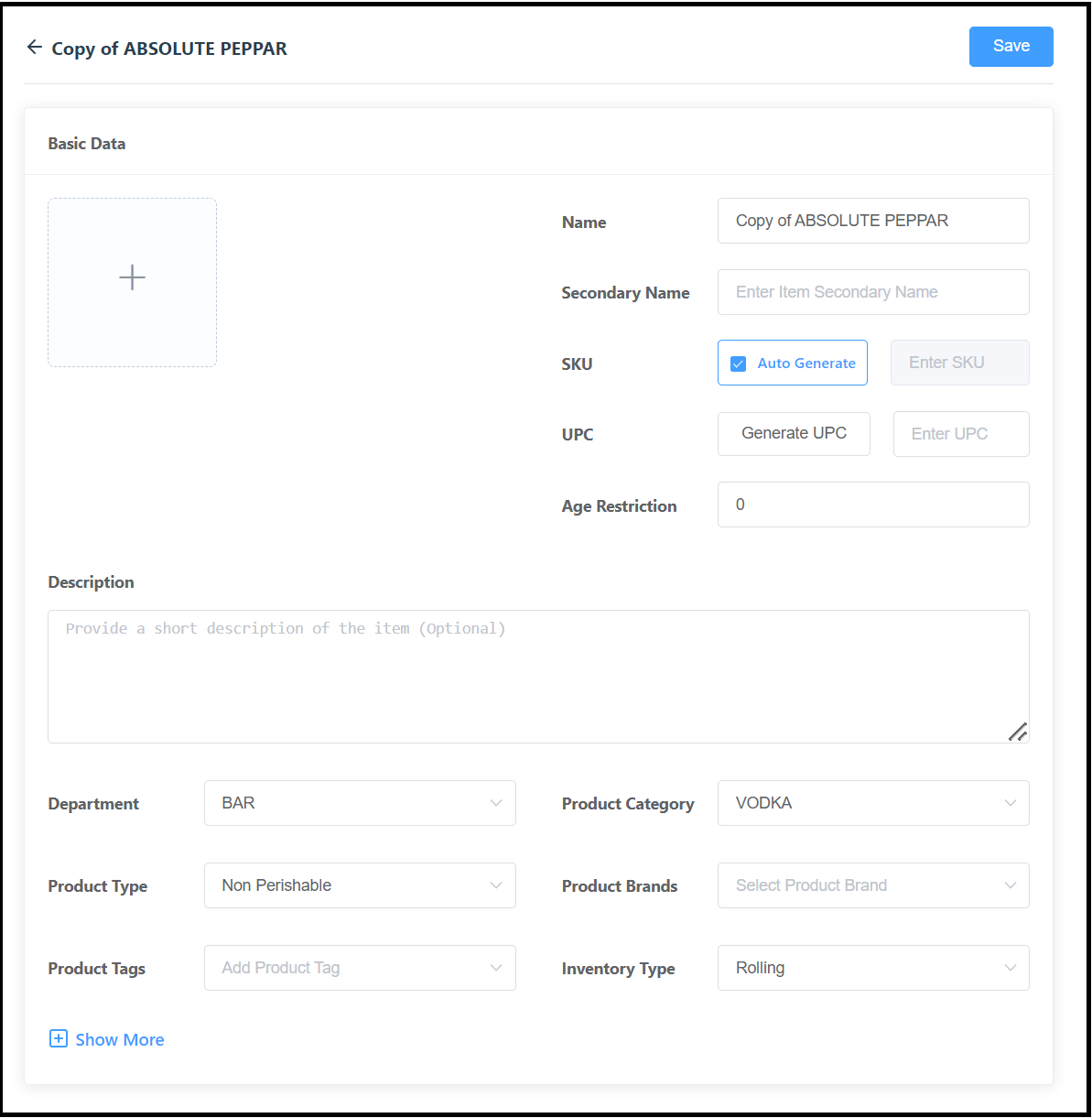 Copy of Product - Top Section