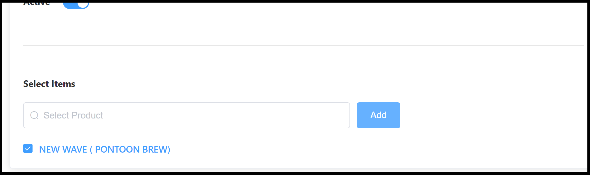 Added Items Listed Beneath Select Name Field