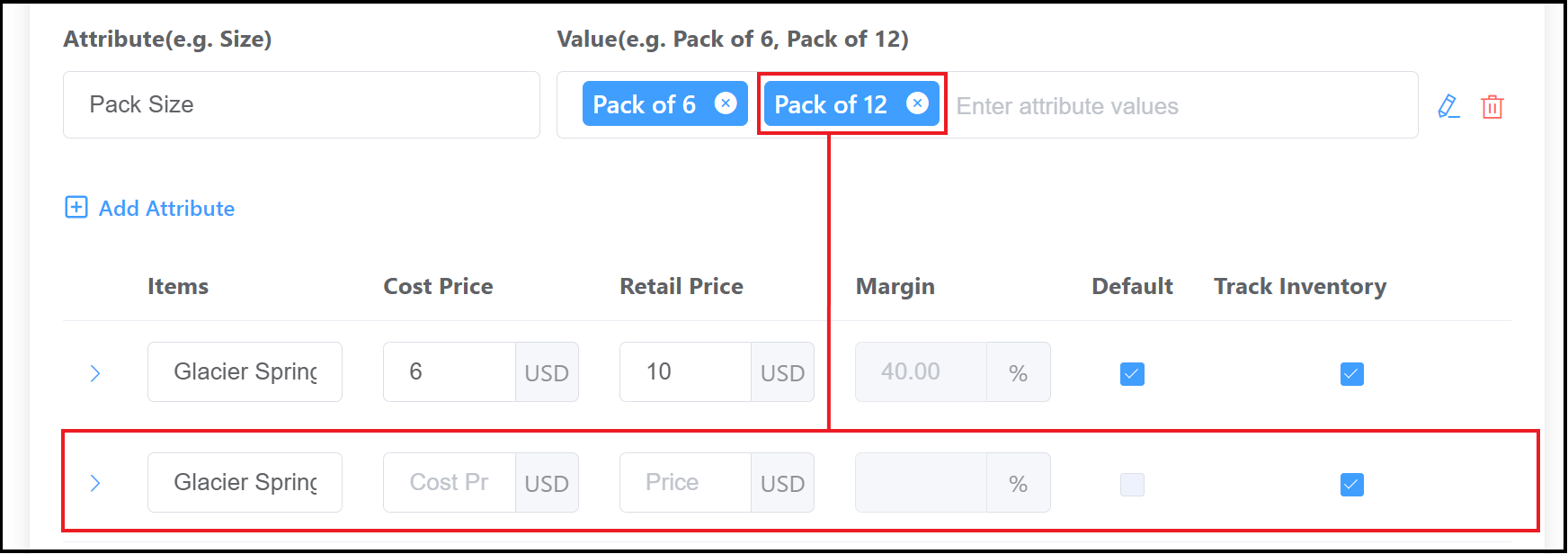 Pack of 12 Variant Entered