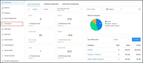 Promotions Sidebar Link