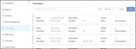 Promotions Panel - New Link