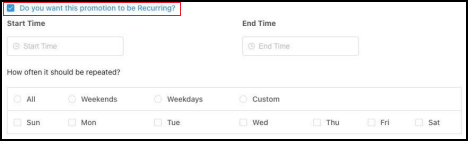 Recurring Promotion Details