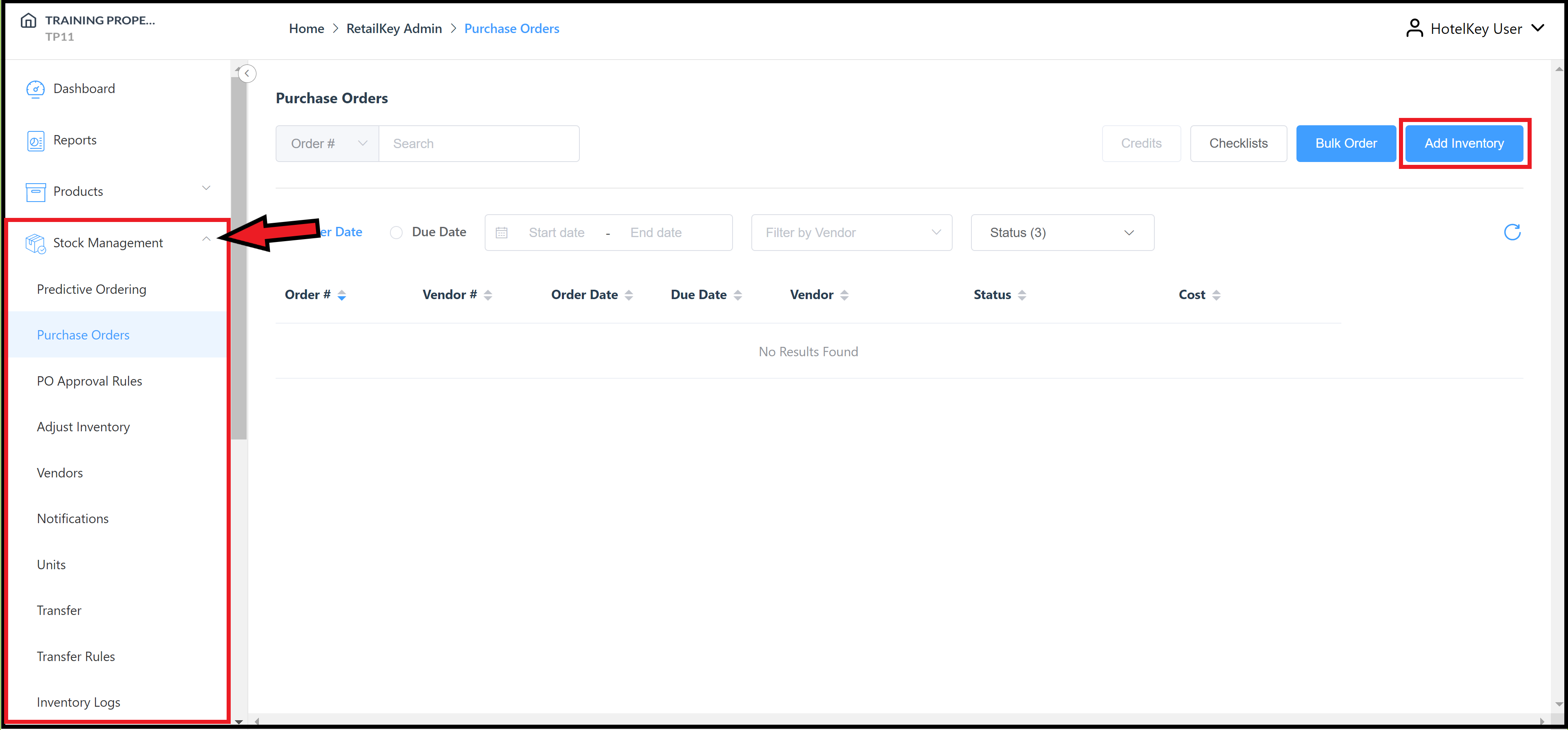 Stock Management Expanded - Purchase Orders Link