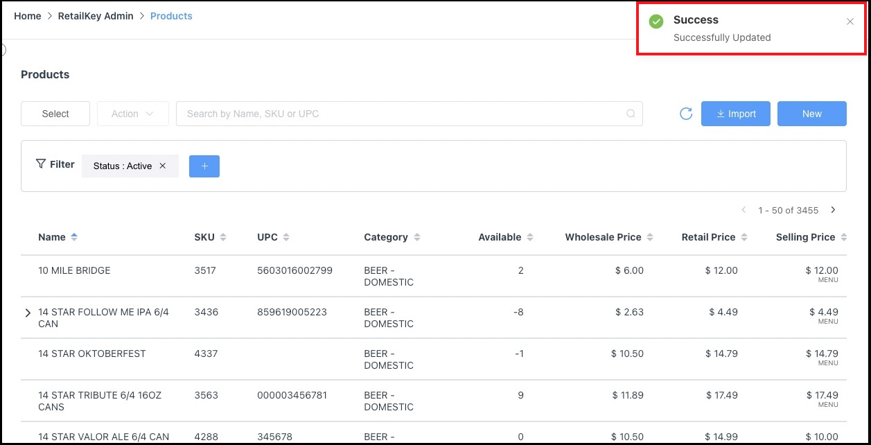 Confirmation Message