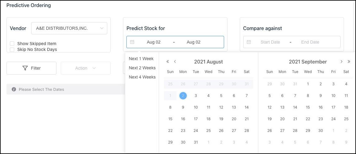Enter Date Ranges