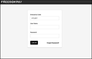 Freedompay Login Page