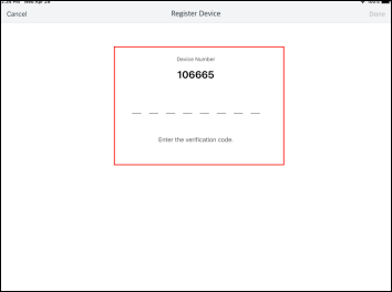 Register Device Page