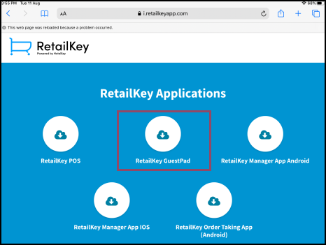 RetailKey GuestPad App Download Link