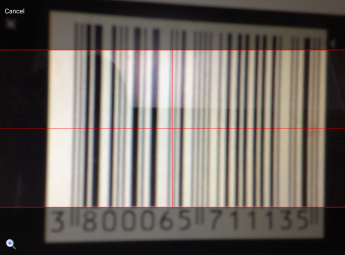 iPad Camera Scans Bar Code