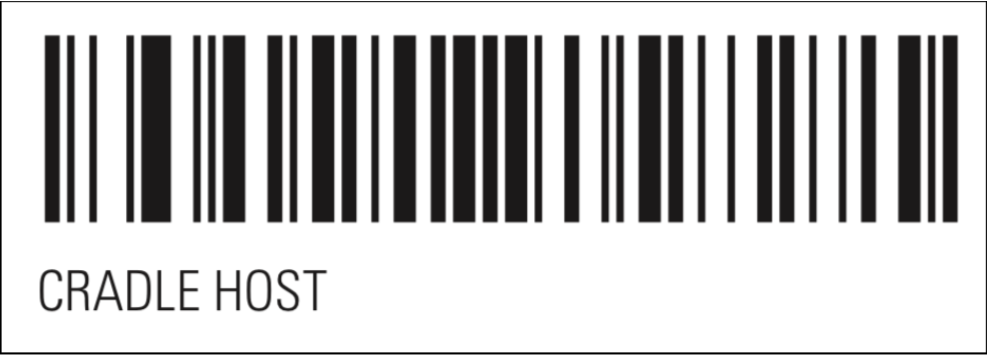 Cradle Host Connection Bar Code