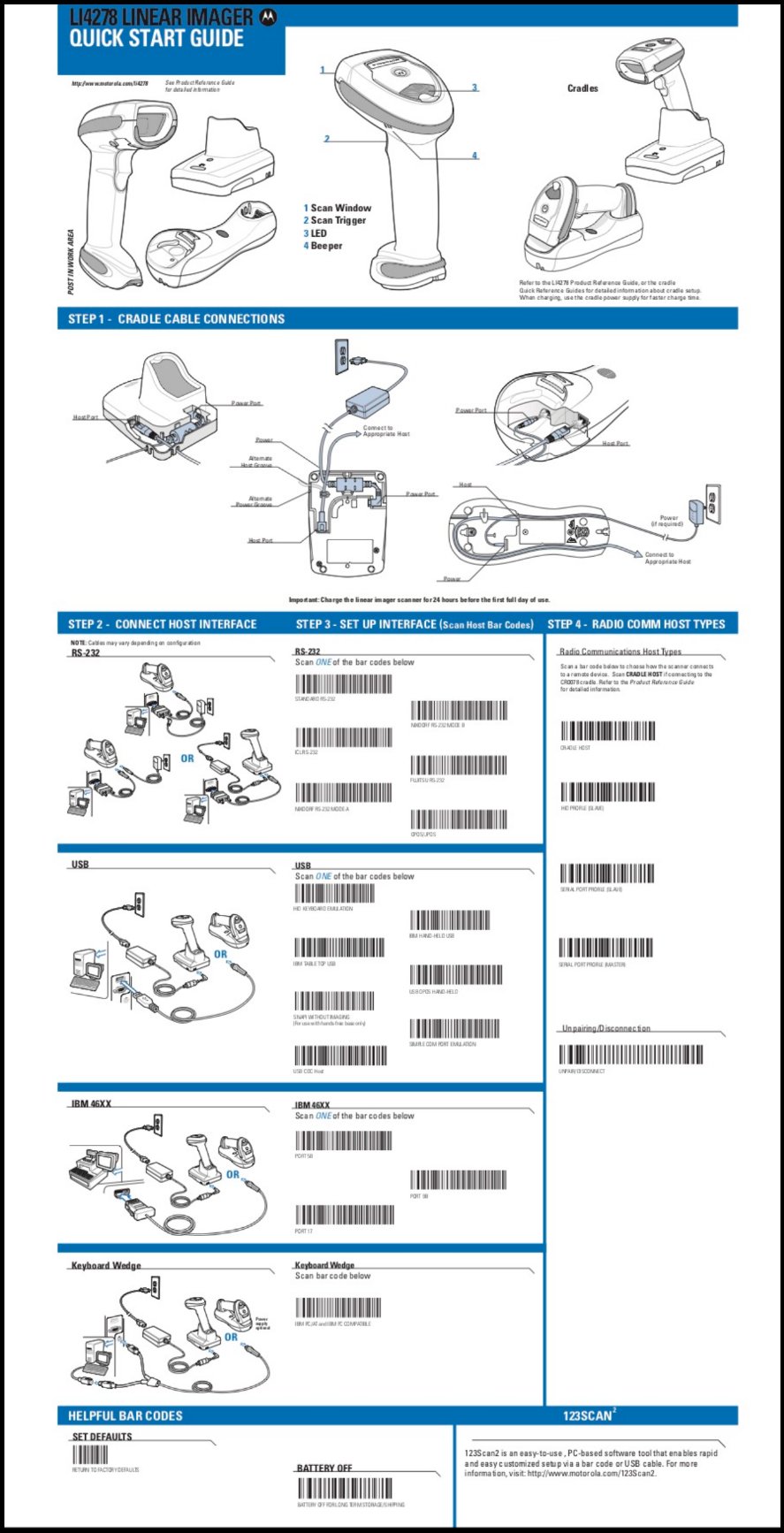 LI4278 Linear Imager Quick Start Guide Page 1