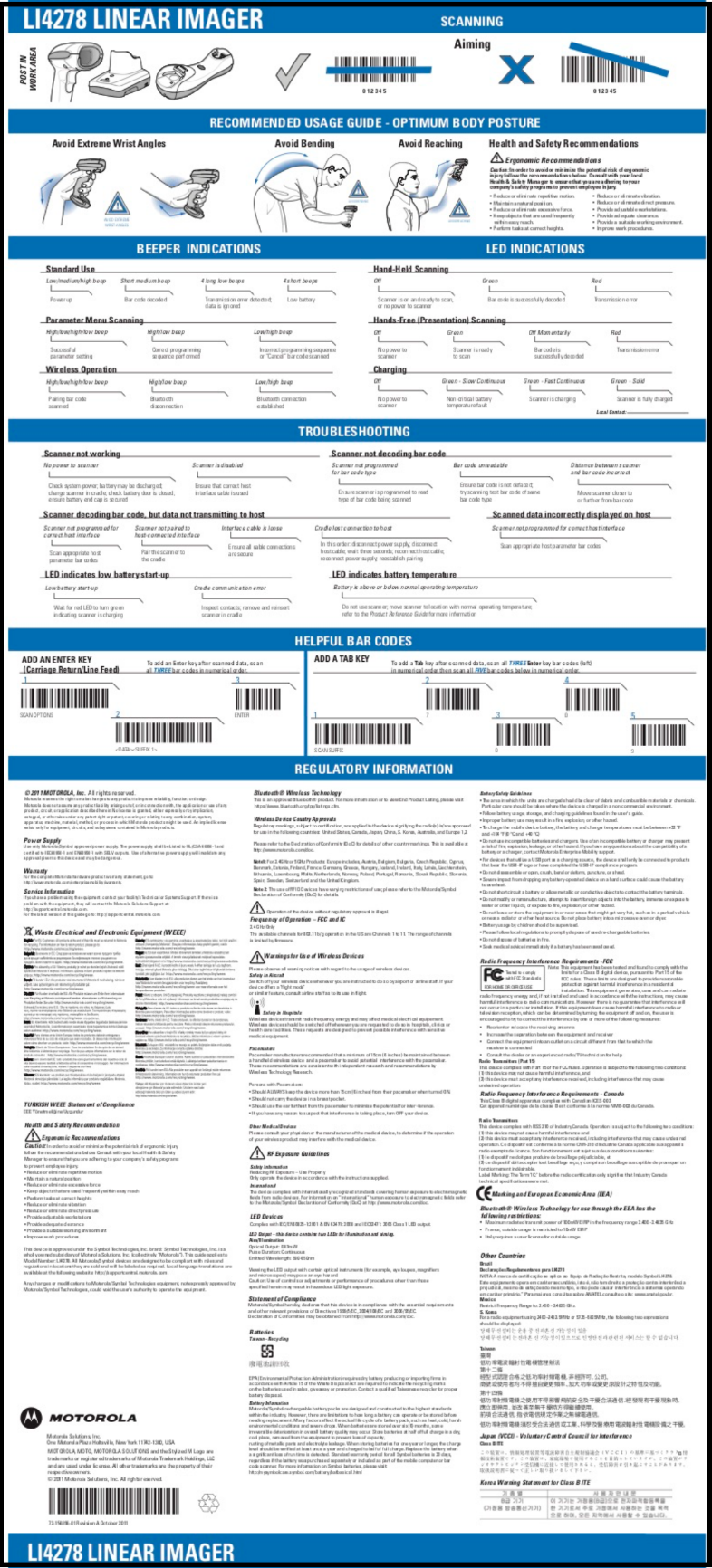 LI4278 Linear Imager Quick Start Guide Page 2