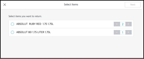 Order items List