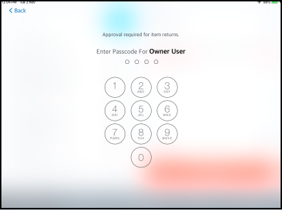 Manager Passcode Entry