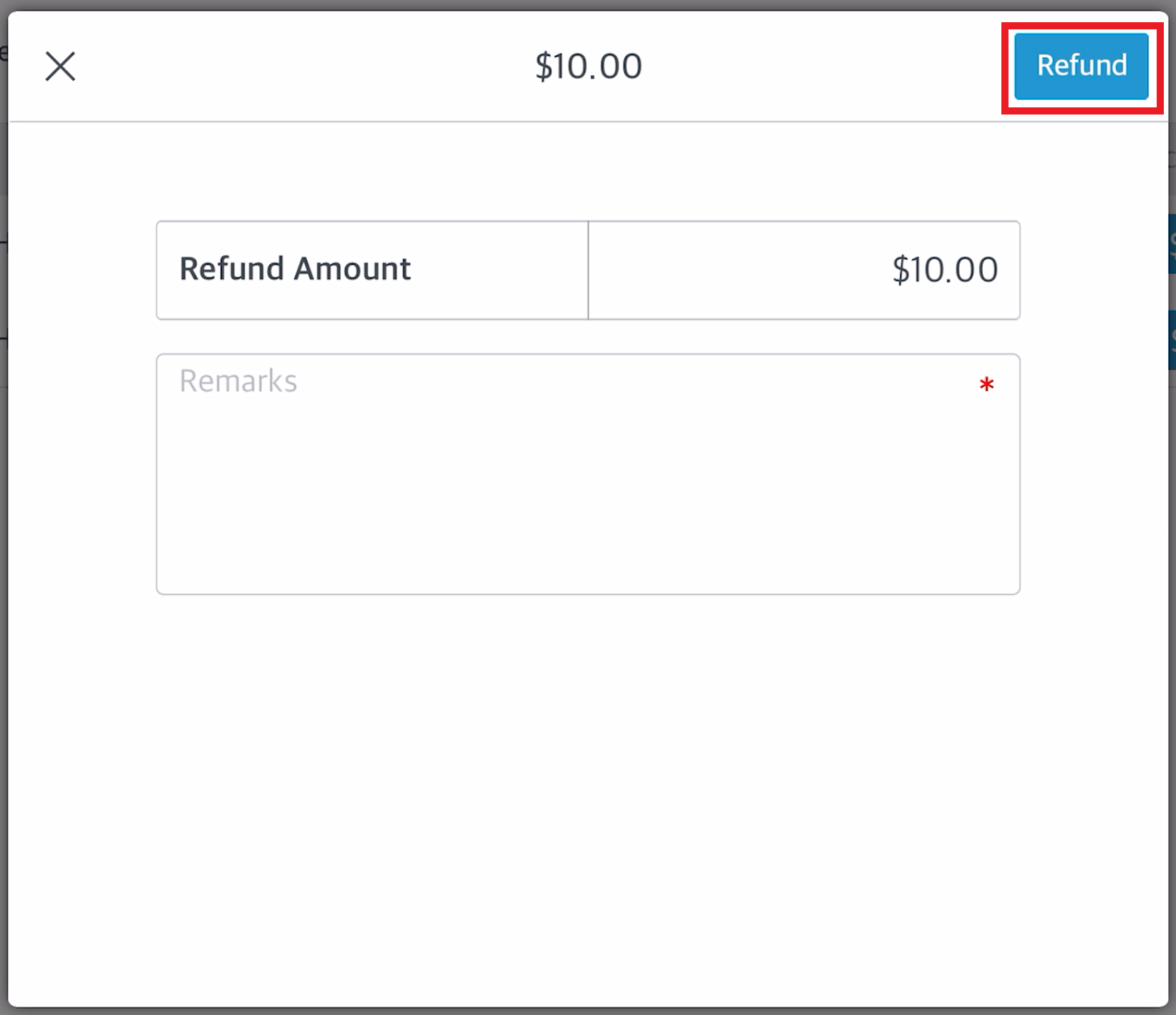 Line Item Detail Popup