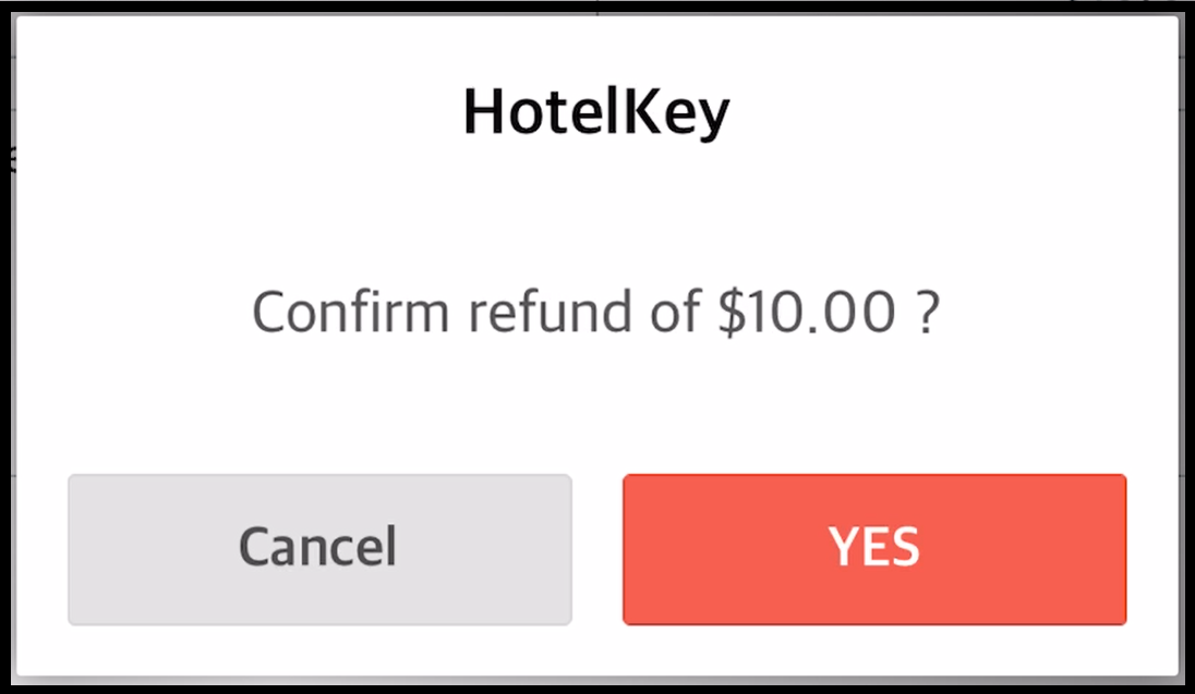 Confirm Refund Popup