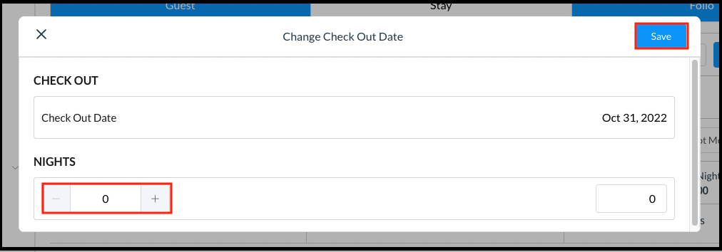 Change Checkout Date Popup