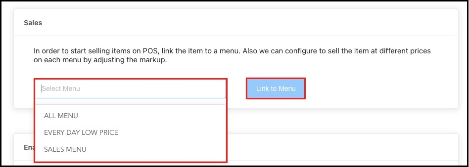Select a Menu